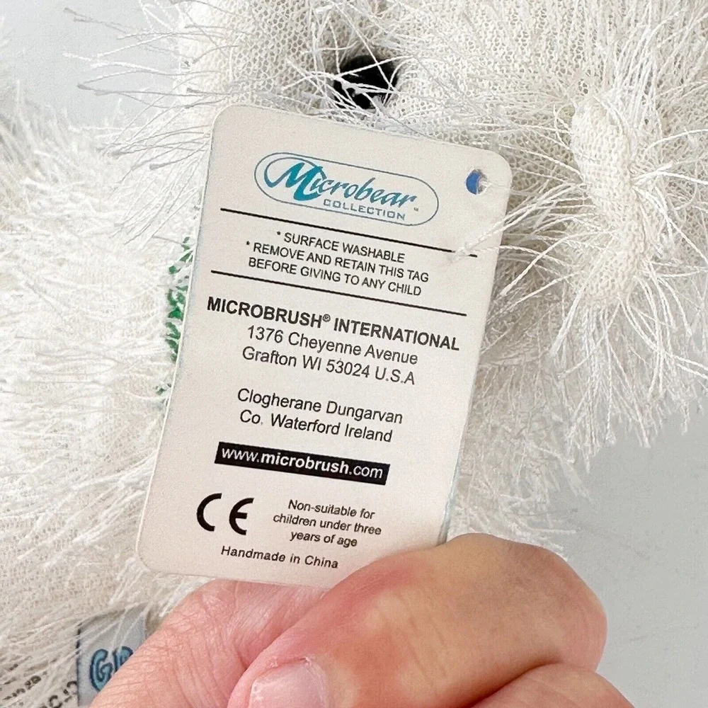 Microbear Collection White Plush Bear Jointed‎ Promotional Long Hair Toothpaste